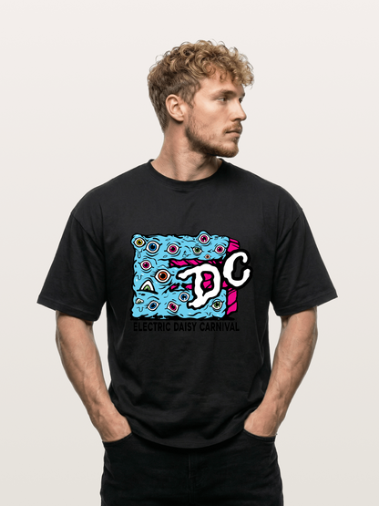 EDC Trippy Eye Daisy Print Gildan T-shirt