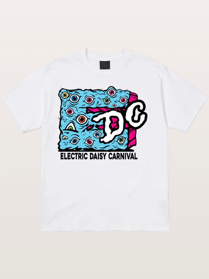 EDC Trippy Eye Daisy Print Cotton T-shirt