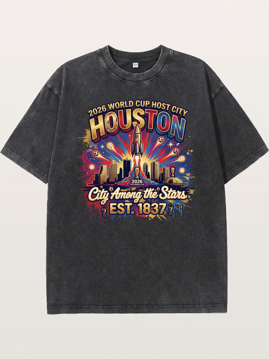 Houston 2026 Host City Art Washed T-shirt