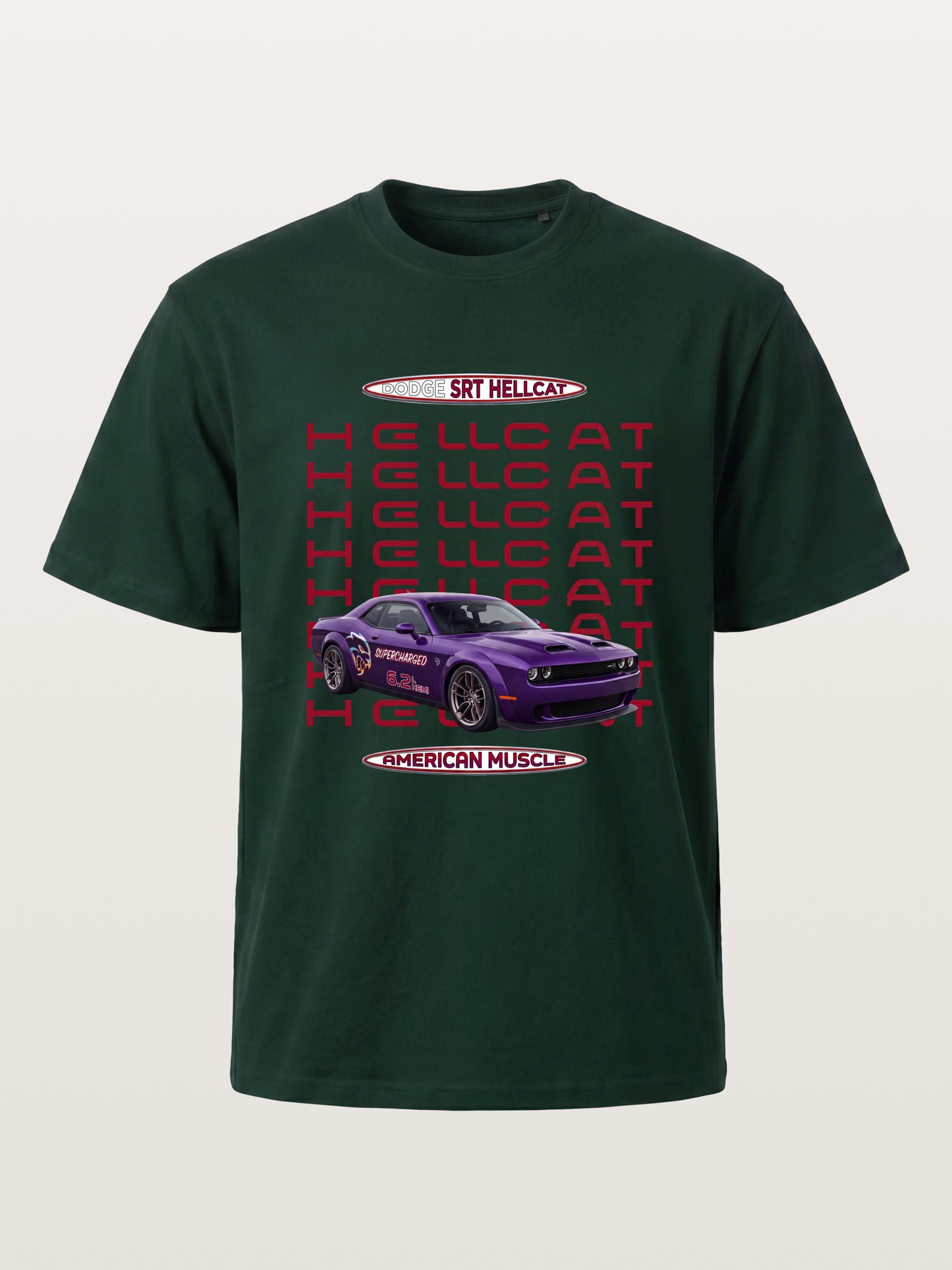 Purple Hellcat Repeat Font Card Gildan T-shirt