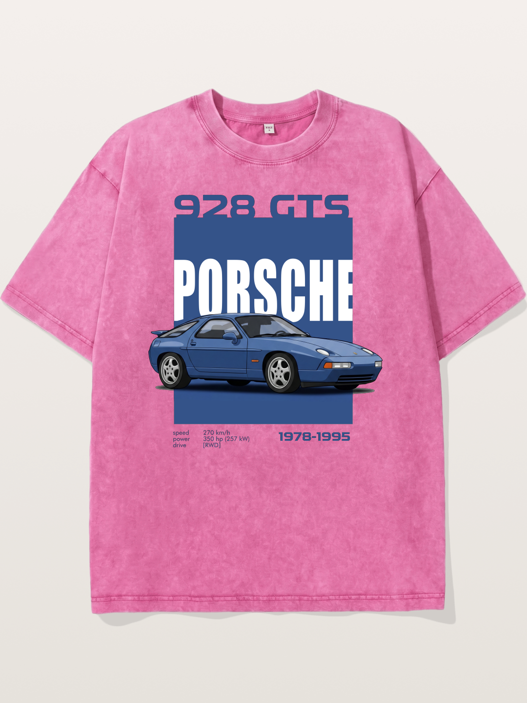 Porsche 928 GTS Blue Classic Washed T-shirt
