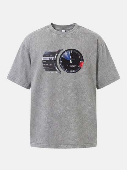 Lexus Analog Tachometer With Menu Panel Washed T-shirt