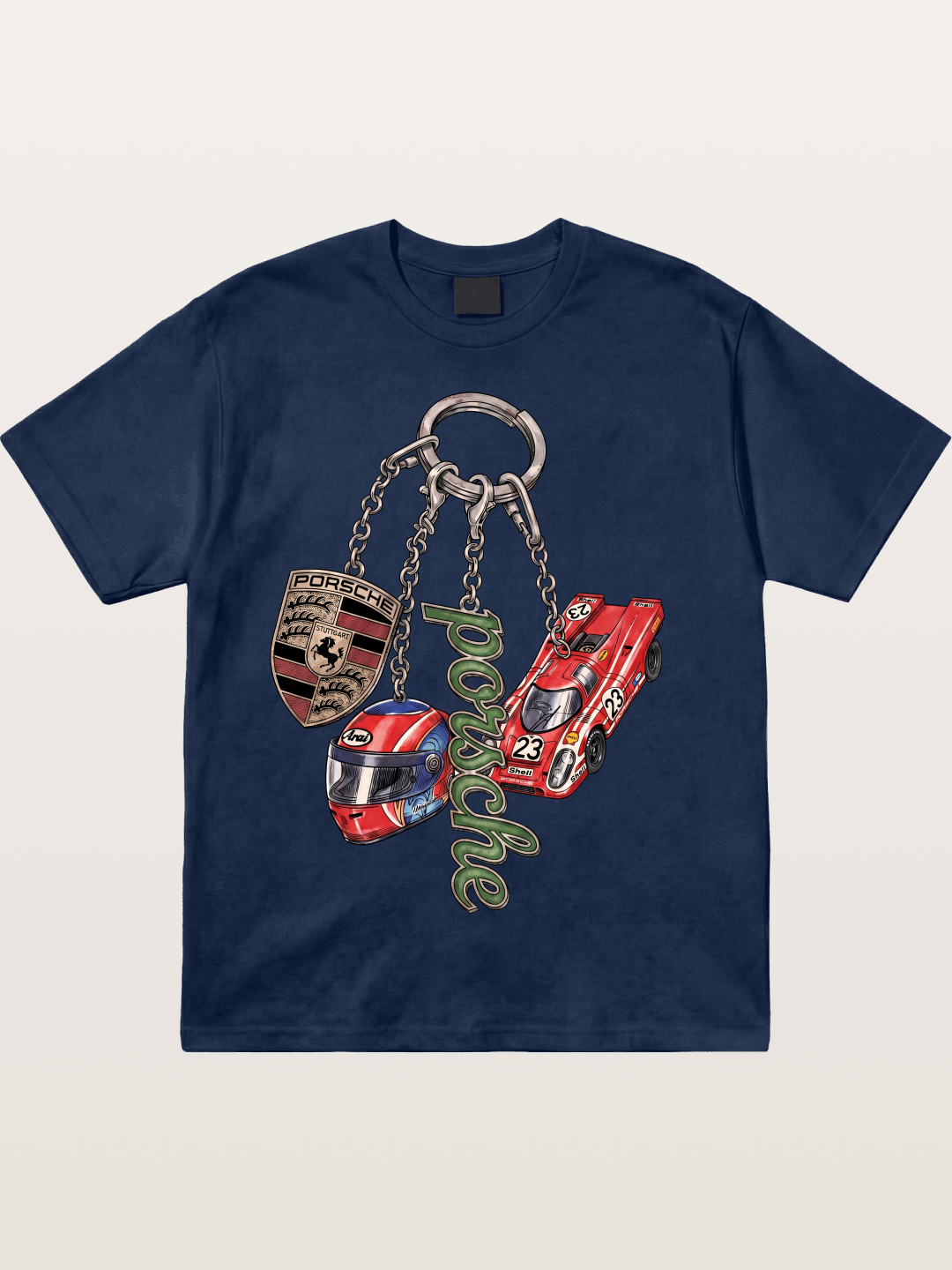 Porsche Vintage Race Charm Combo Cotton T-shirt