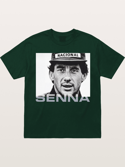 Ayrton Senna Black White Portrait Gildan T-shirt
