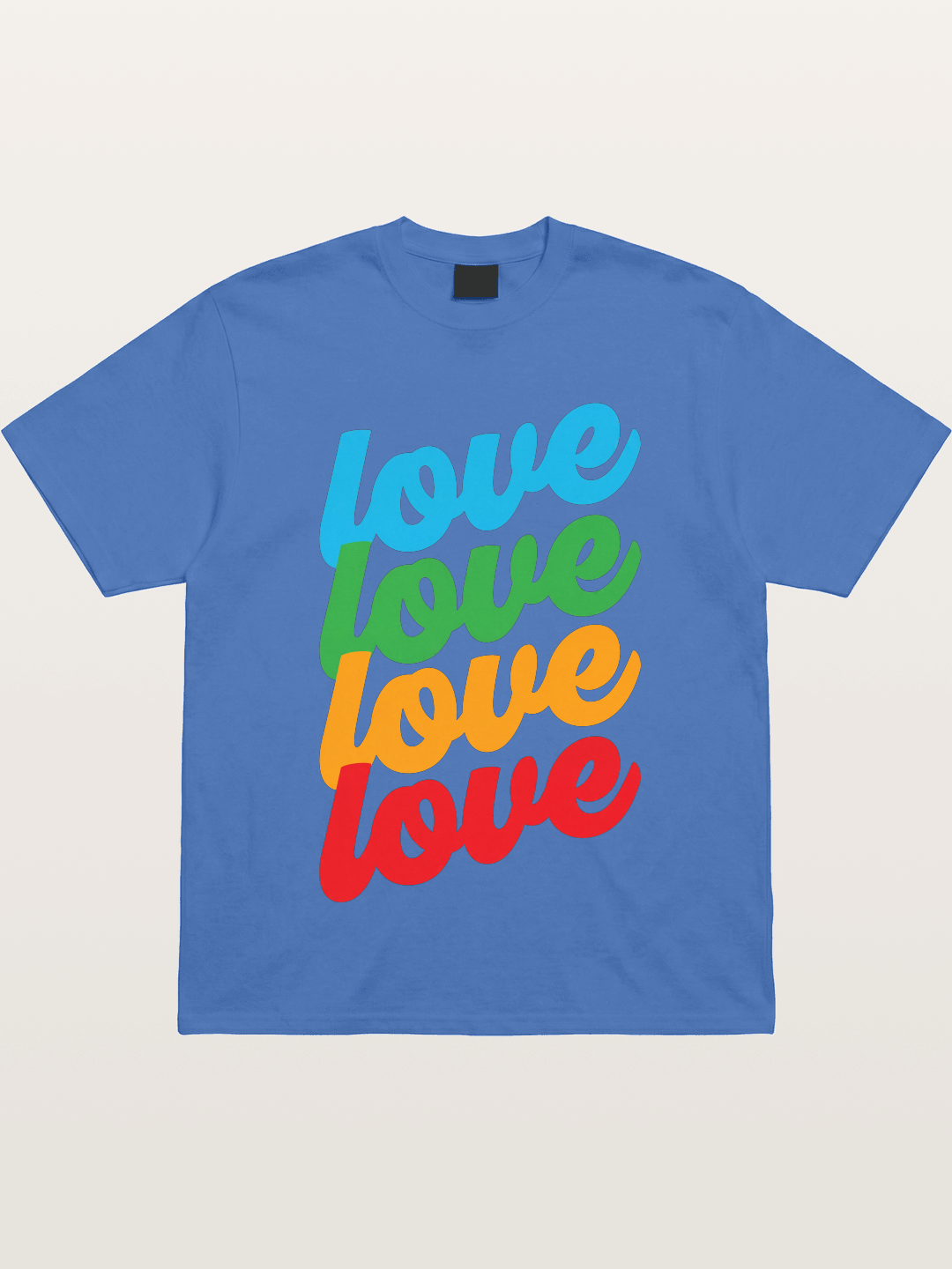 Love Is Love Stacked Rainbow Gildan T-shirt