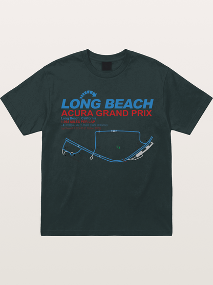 Long Beach Grand Prix Map Gildan T-shirt