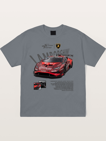 Lamborghini Huracan Red Super Trofeo Cotton T-shirt