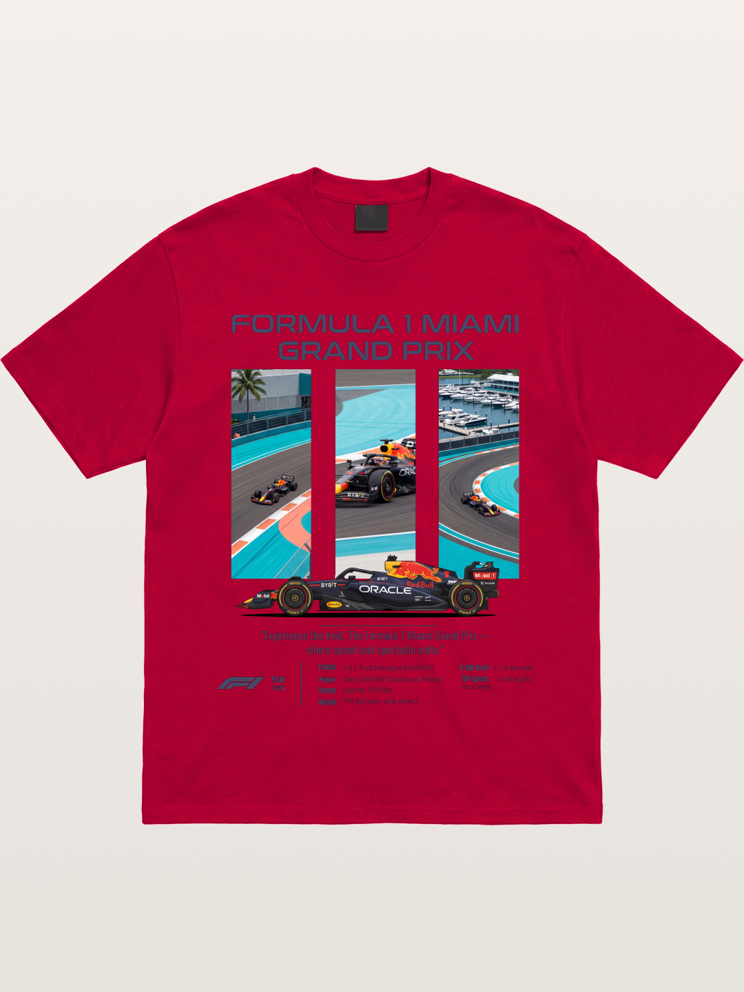 Miami Red Bull Race Art Gildan T-shirt