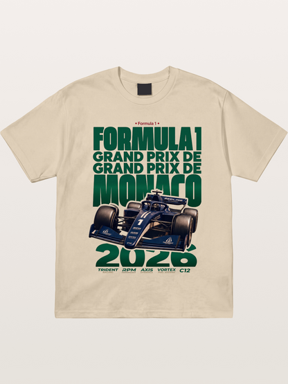 Navy Monaco F1 Grand Prix Art Gildan T-shirt