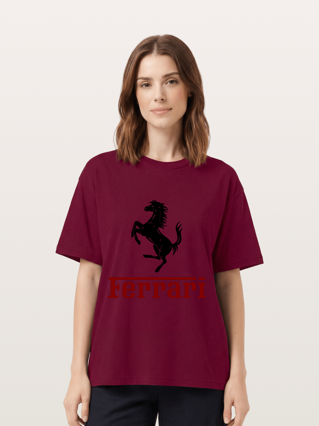 Ferrari Black Horse Logo Gildan T-shirt