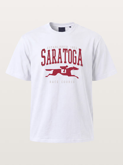 Saratoga Vintage Horse Silhouette Cotton T-shirt