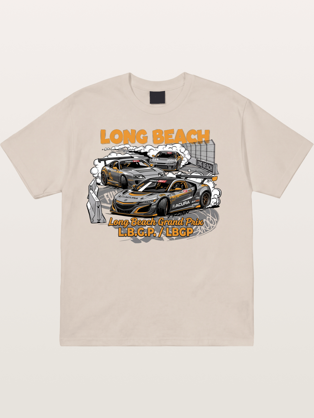 Long Beach Multi-Car Race Cotton T-shirt