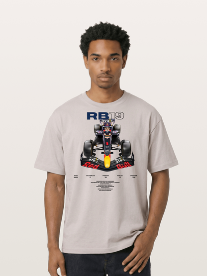 Cat Driving Red Bull F1 Cotton T-shirt