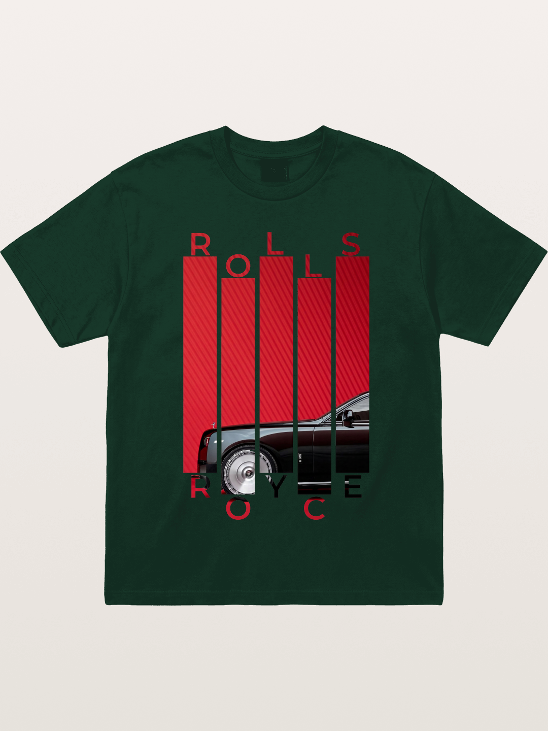 Rolls Royce Barcode Style Print Gildan T-shirt