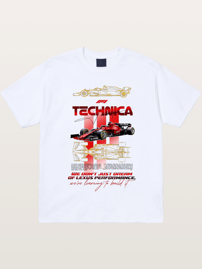 Red F1 Lexus Tech Racing Card Gildan T-shirt