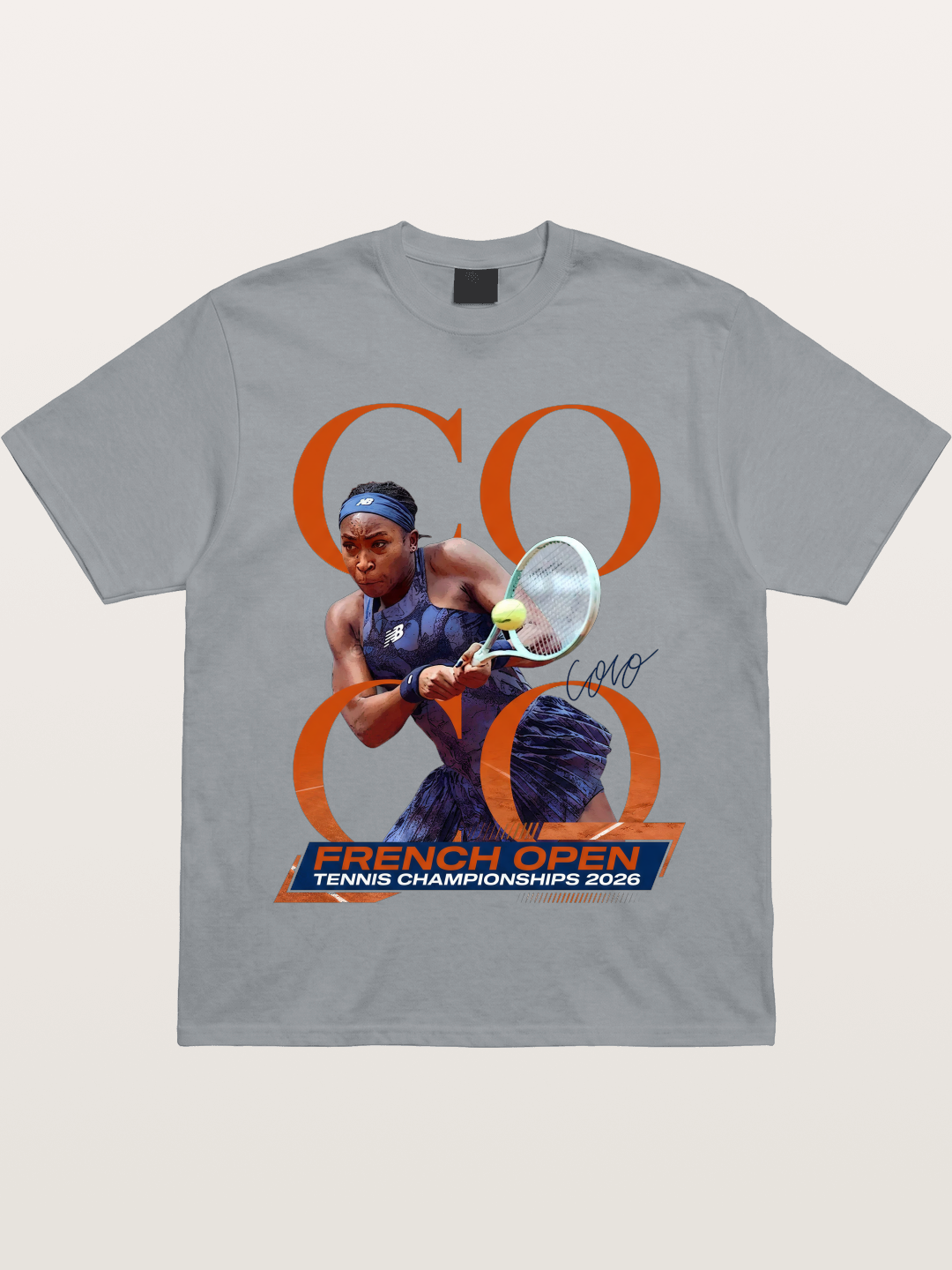 Coco Gauff French Open Portrait Gildan T-shirt