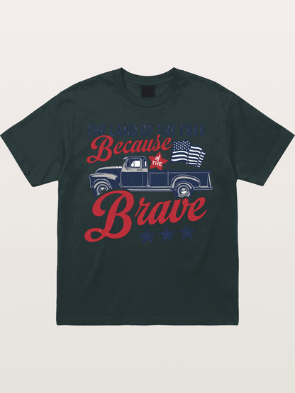 Land of the Free Vintage American Truck Gildan T-shirt