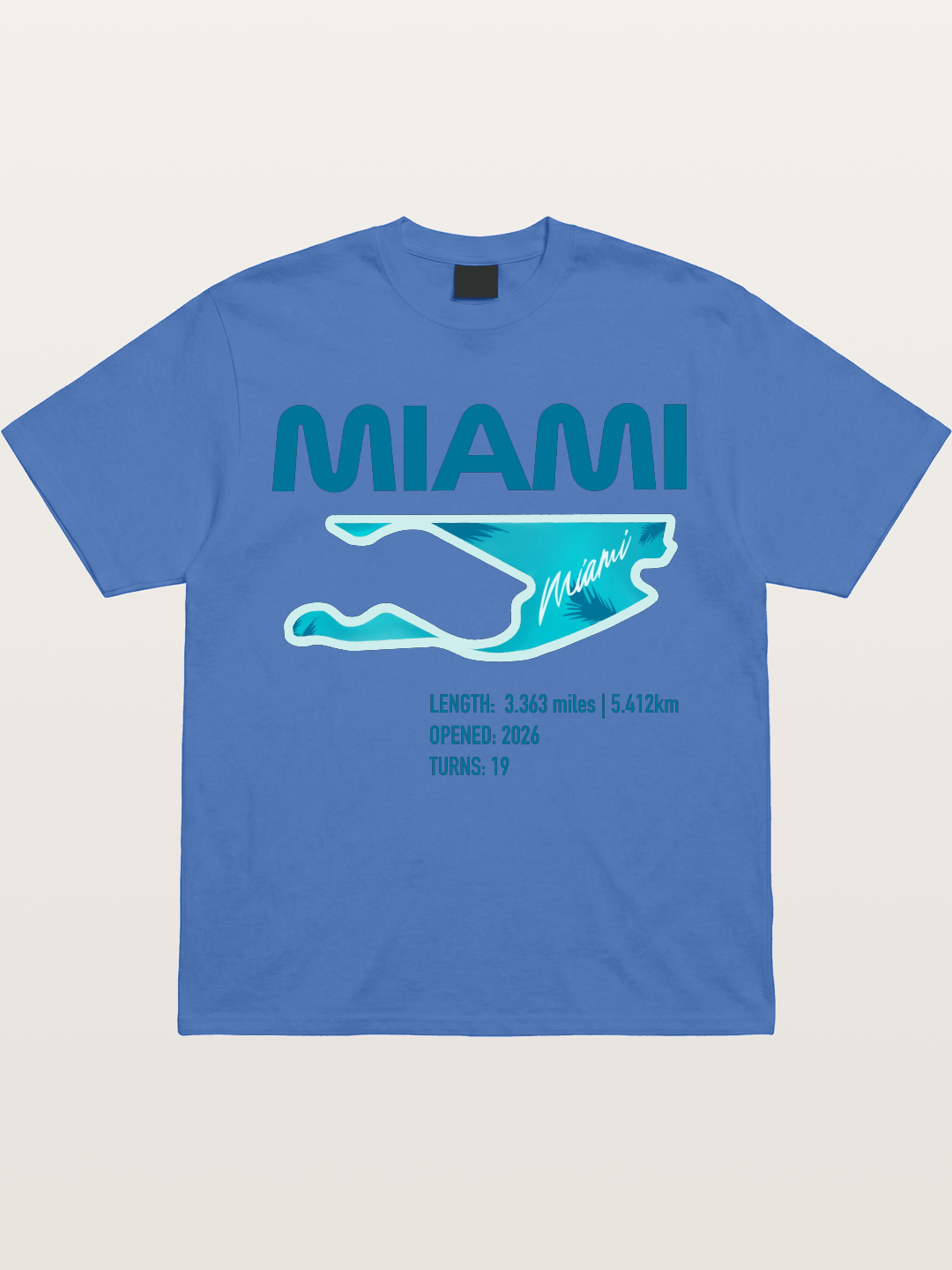 Miami F1 Circuit Map 2026 Gildan T-shirt
