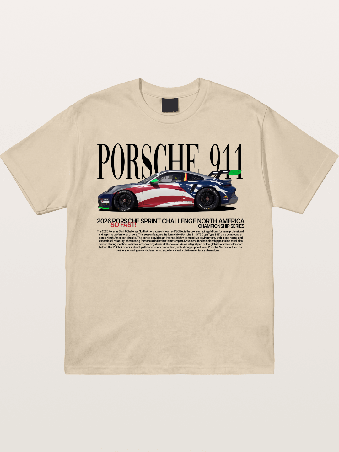 Porsche 911 Sprint Challenge Livery Gildan T-shirt
