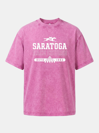 Saratoga 1863 Equestrian Heritage Mark Washed T-shirt