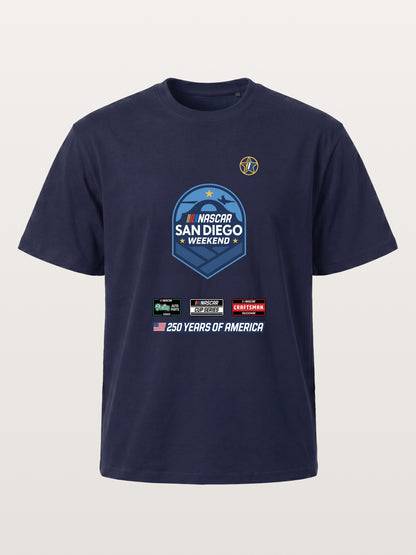 San Diego NASCAR Shield Crest Gildan T-shirt