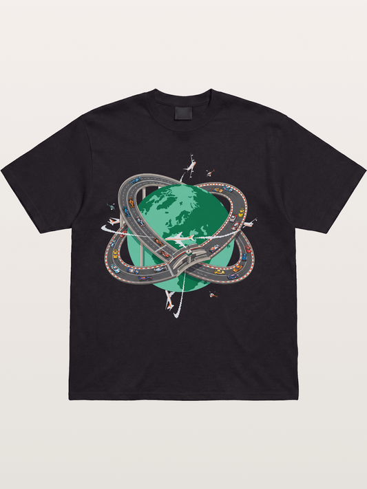 Earth Ring Road Racing Cotton T-shirt