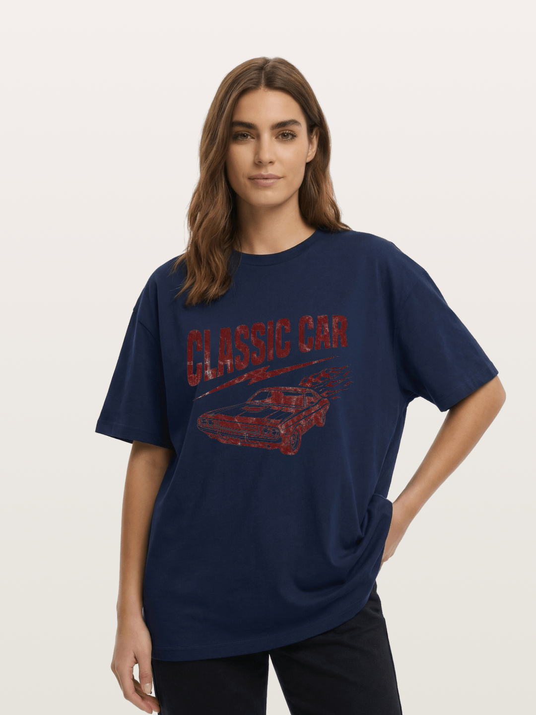 Classic Car Run Cotton T-shirt