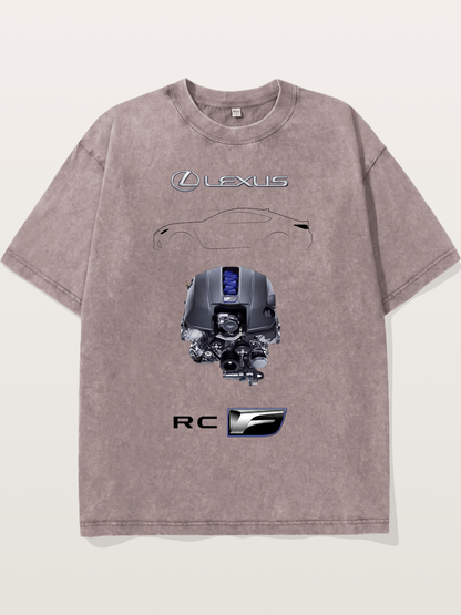RC F Engine Outline Poster Washed T-shirt