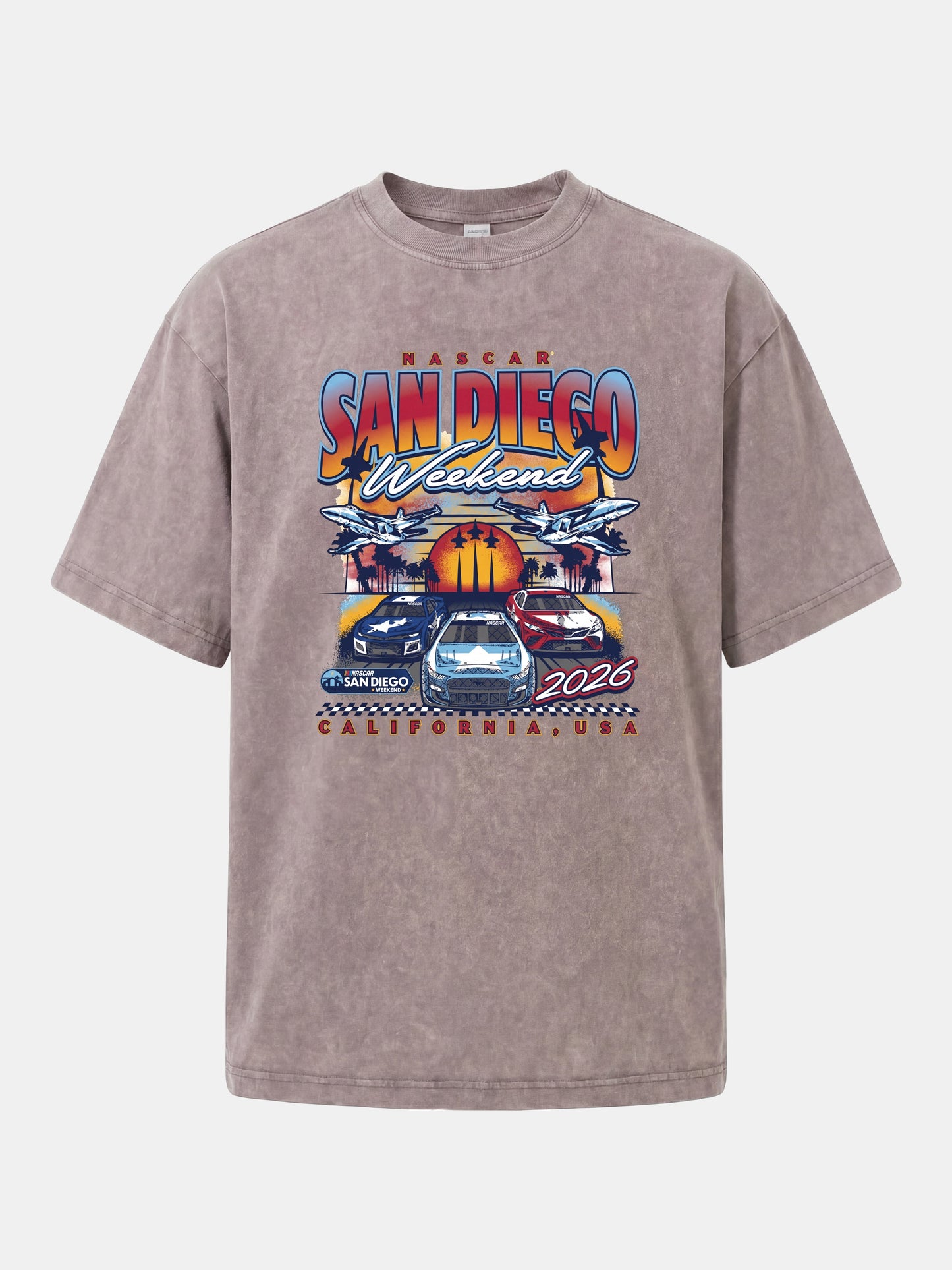 San Diego NASCAR Sunset Race Weekend Washed T-shirt