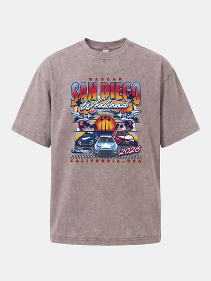 San Diego NASCAR Sunset Race Weekend Washed T-shirt