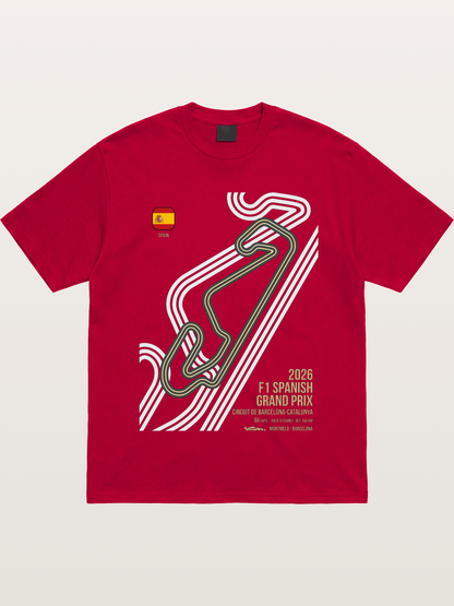 Spanish F1 Catalunya Circuit Layout Gildan T-shirt