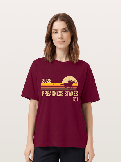Retro Sunset Preakness Stakes 2026 Gildan T-shirt
