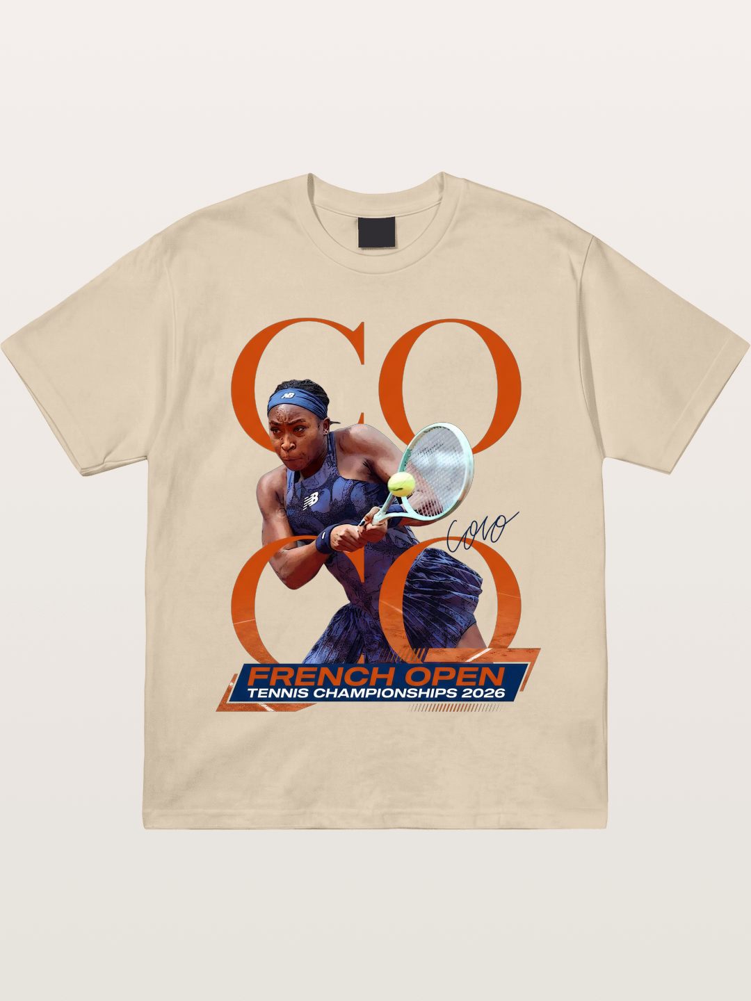 Coco Gauff French Open Portrait Gildan T-shirt