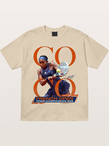 Coco Gauff French Open Portrait Gildan T-shirt