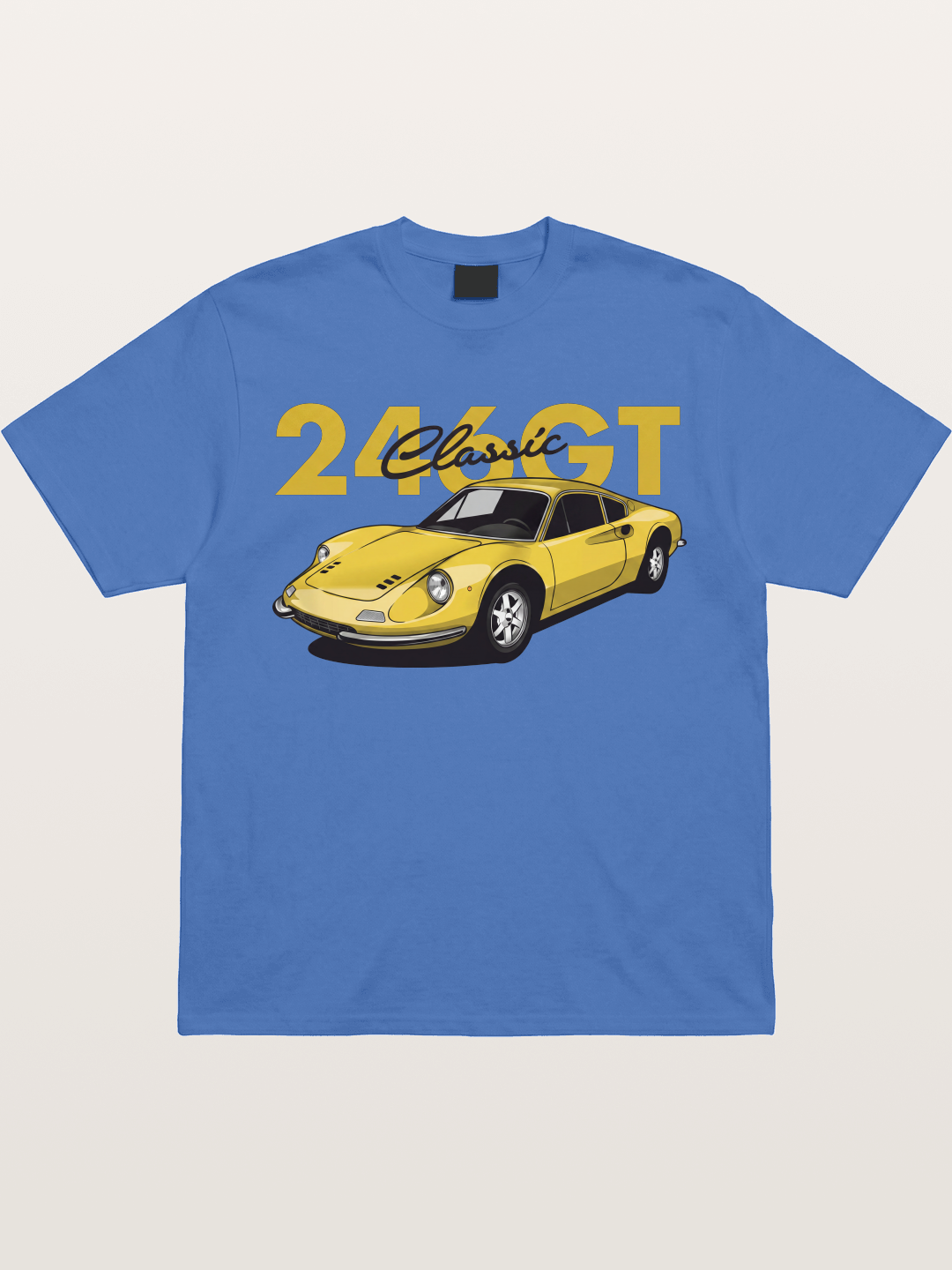 Ferrari 246 GT Classic Yellow Gildan T-shirt