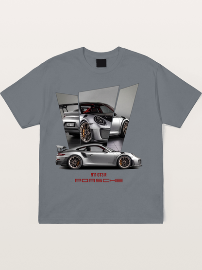 Porsche 911 GT3 RS Mirrored Collage Cotton T-shirt