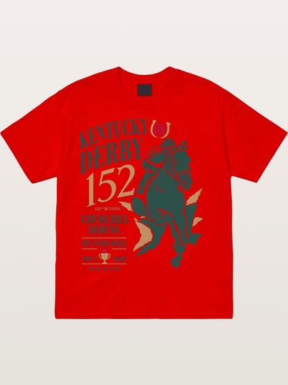 Churchill Downs Derby Silhouette Art Cotton T-shirt