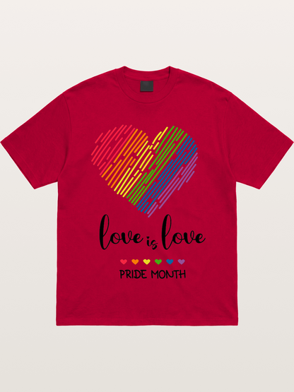 Pride Month Rainbow Heart Gildan T-shirt