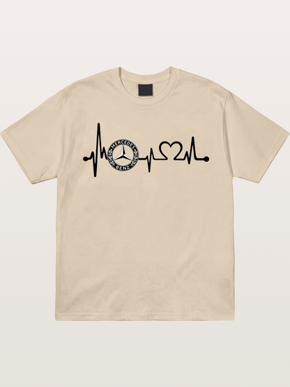 Mercedes Heartbeat Logo Art Gildan T-shirt