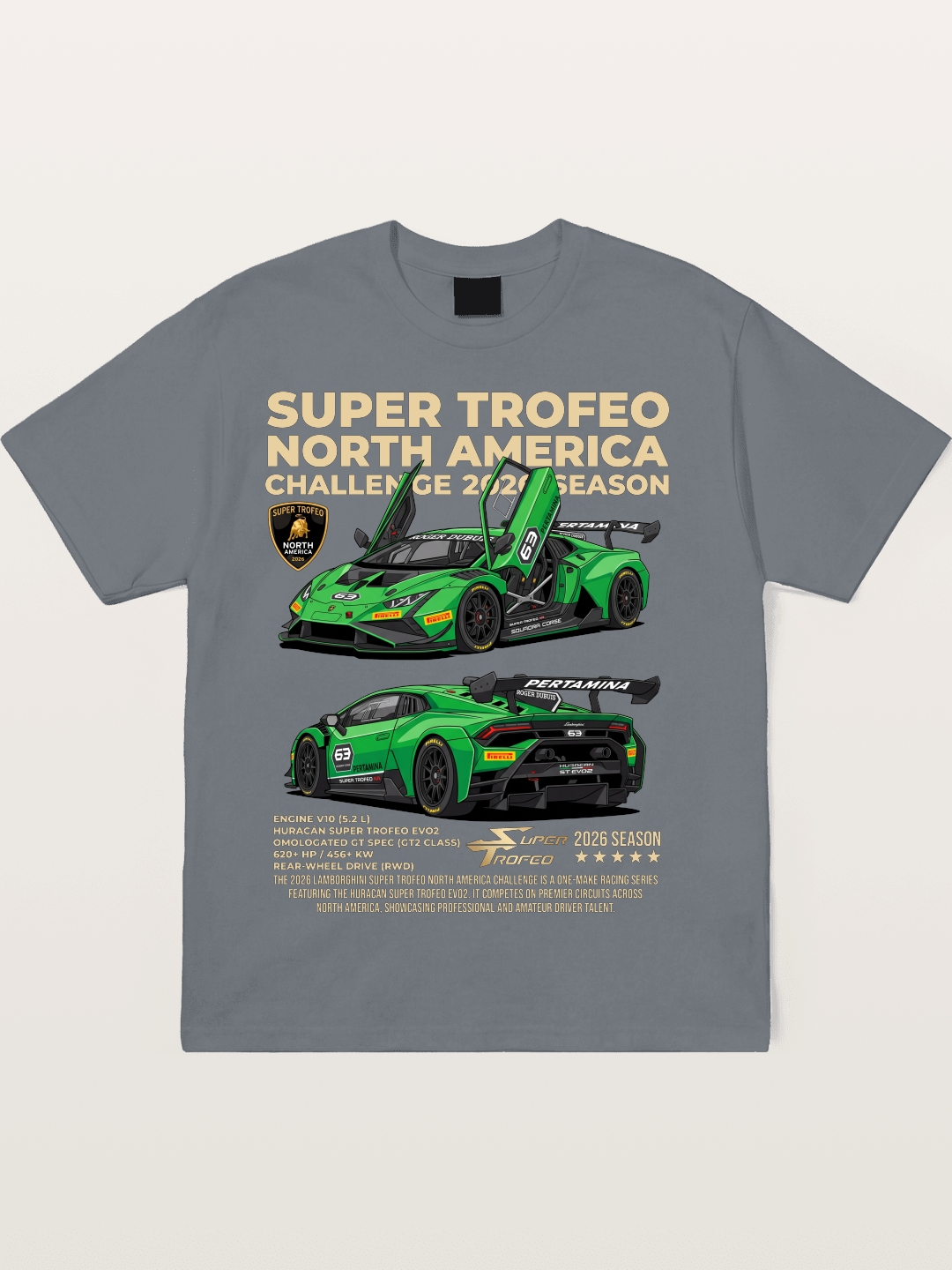 Lamborghini Huracan Super Trofeo Views Cotton T-shirt