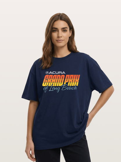 Sunset Grand Prix Typography Cotton T-shirt