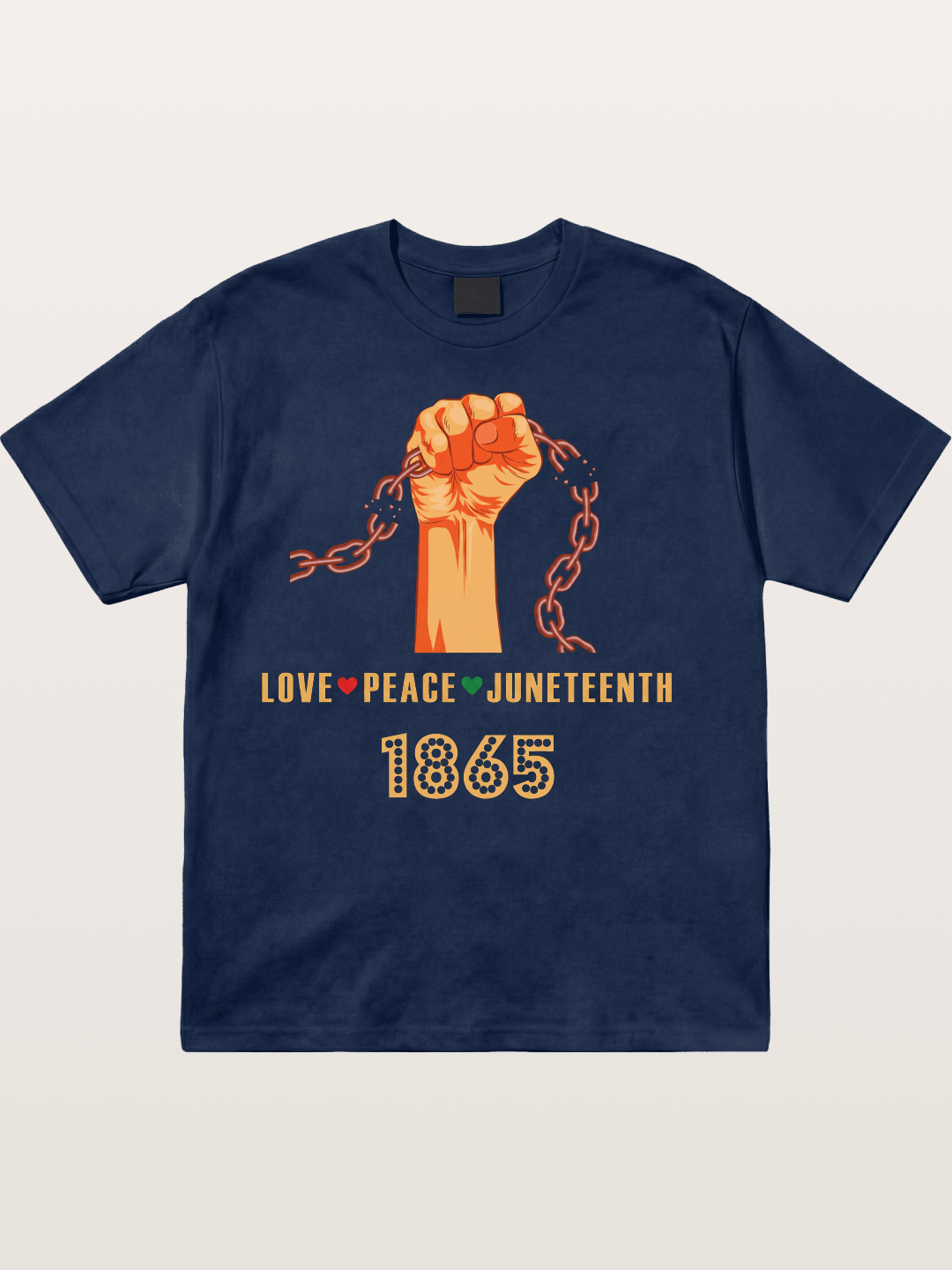 Juneteenth Love Peace Fist Cotton T-shirt