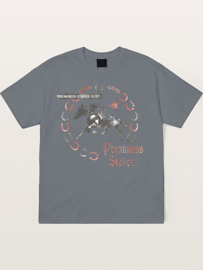 Preakness Stakes Horseshoe Art Cotton T-shirt