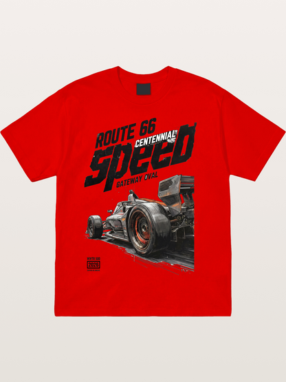 Grunge Speed IndyCar Art Cotton T-shirt