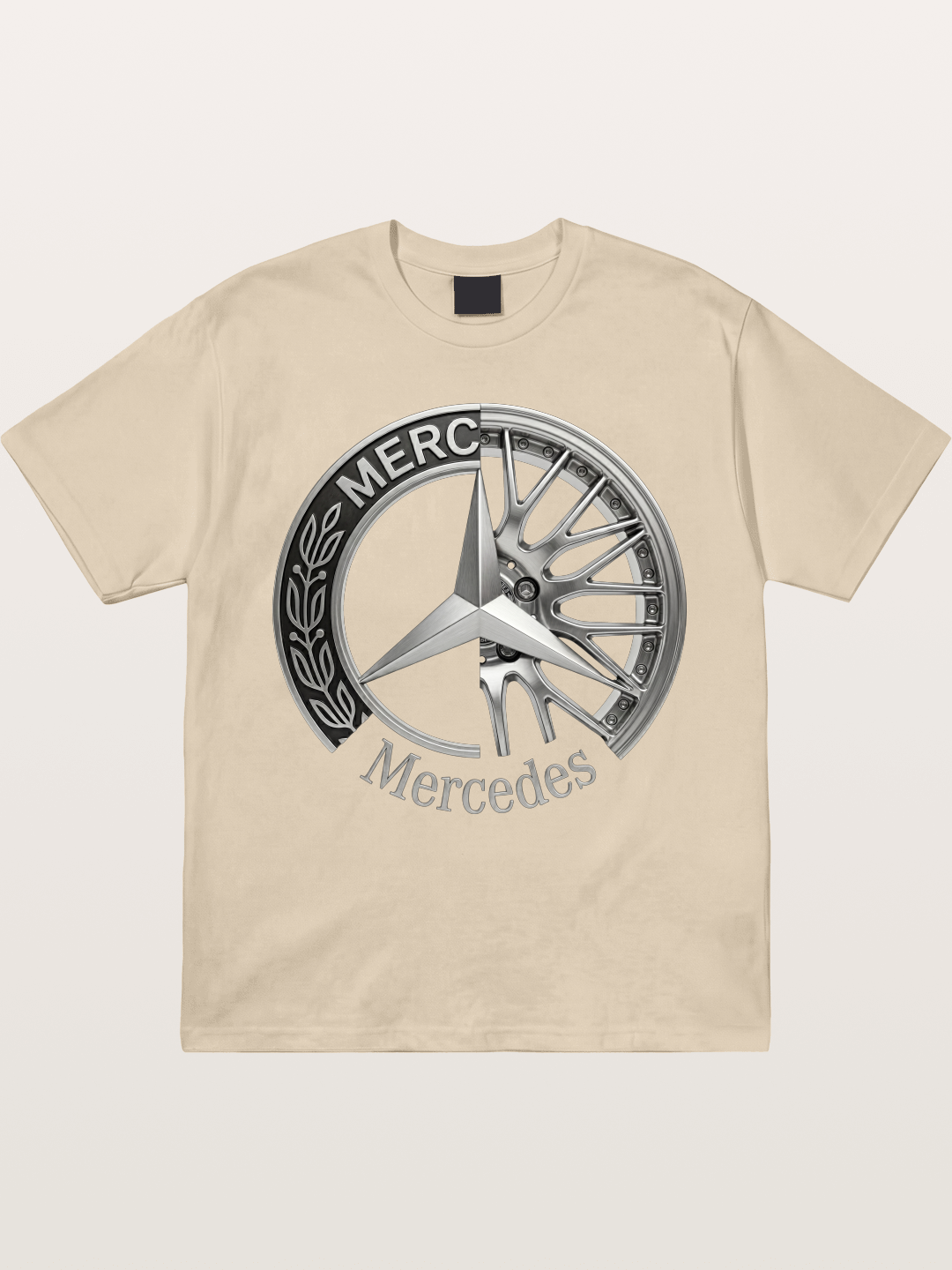 Mercedes Benz Wheel Emblem Art Gildan T-shirt