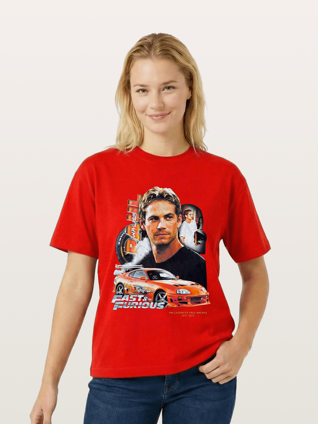Orange Supra Fast & Furious Cotton T-shirt