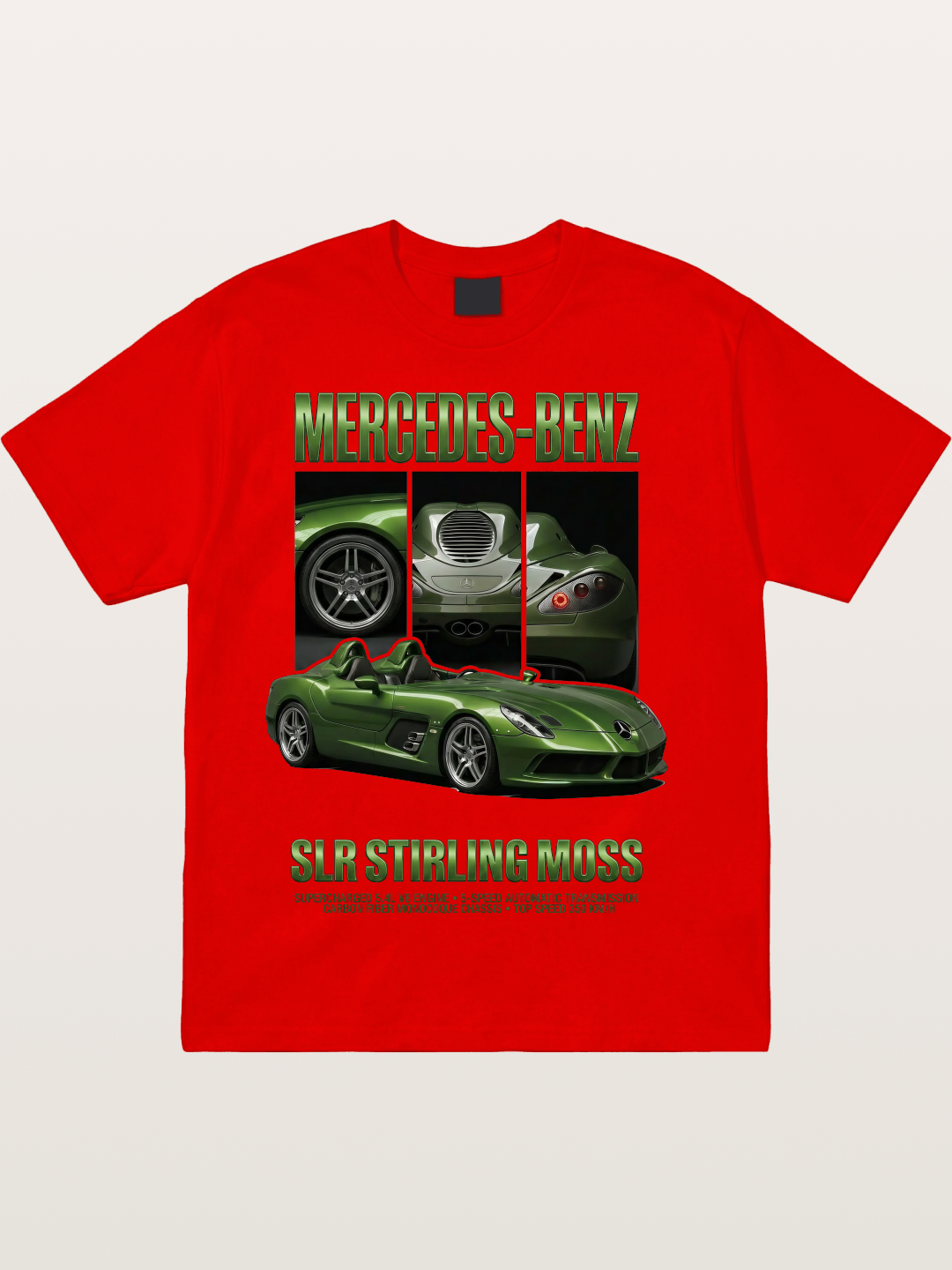 Mercedes SLR Stirling Moss Art Cotton T-shirt