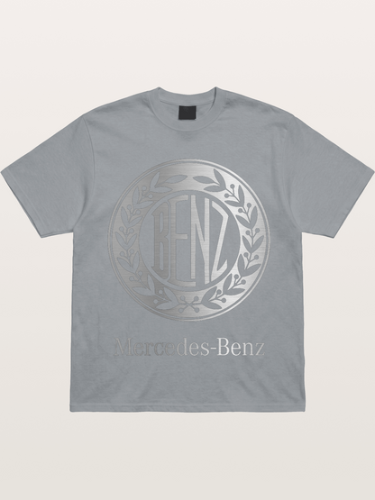 Benz Retro Lettermark Silver Texture Gildan T-shirt