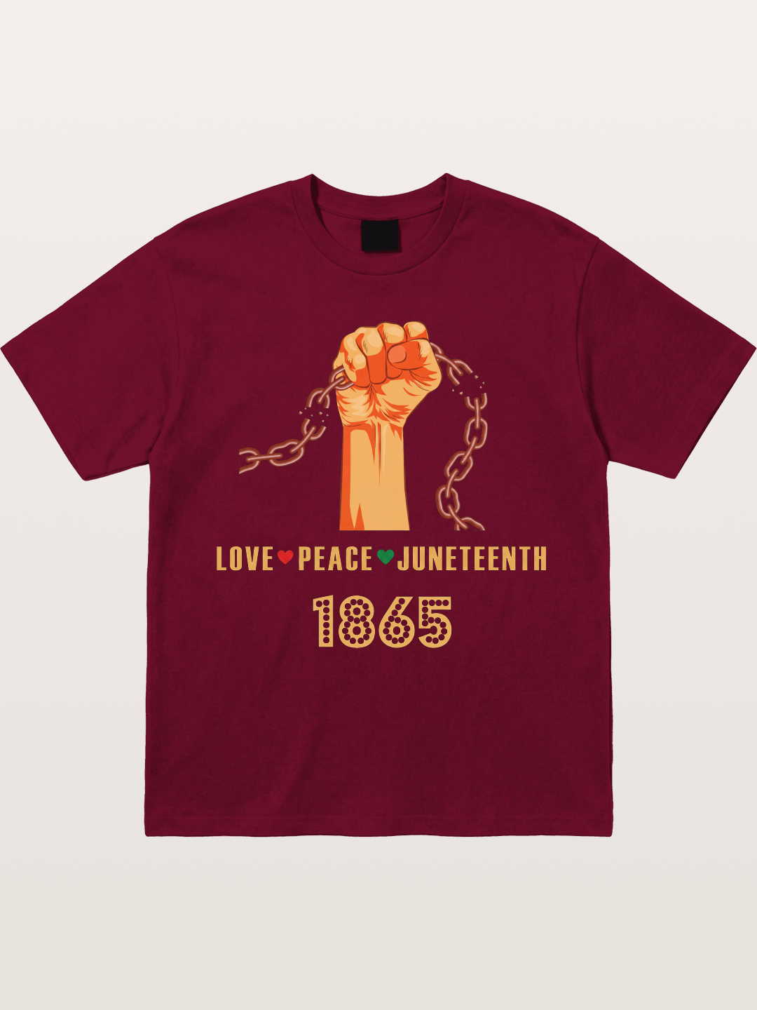 Juneteenth Love Peace Fist Gildan T-shirt