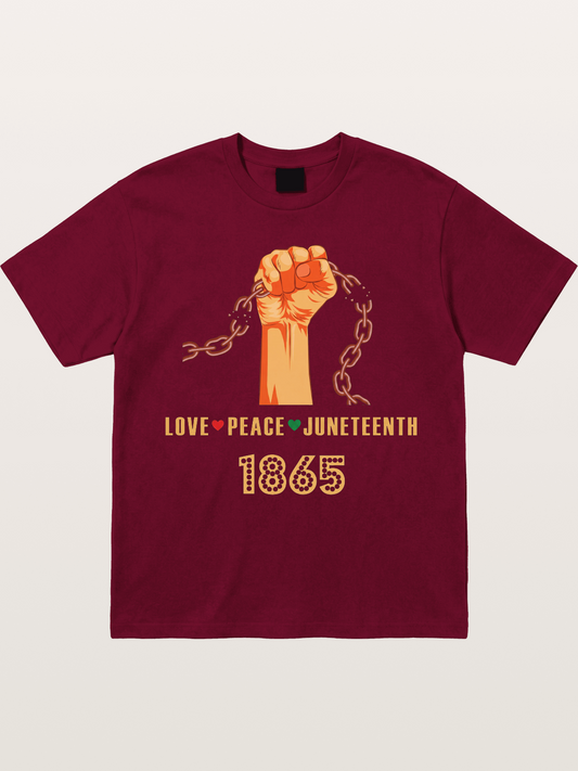Juneteenth Love Peace Fist Gildan T-shirt